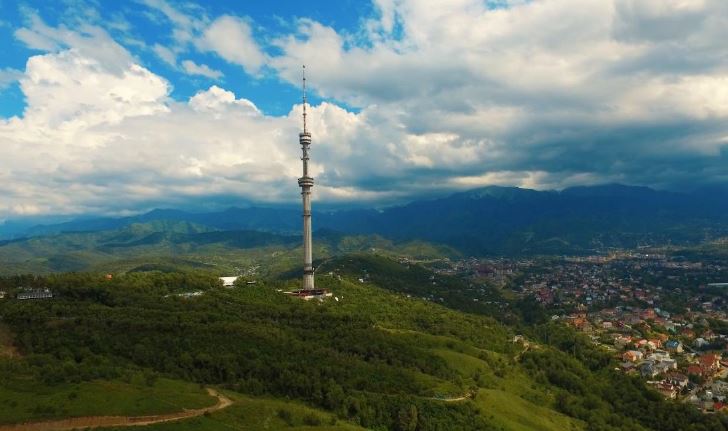 Monte Kok-Tobe-torre TV più elevata del mondo-kazakistan